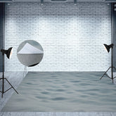 Aperturee - Light Grey Sea Wave Texture Photography Floor Mat